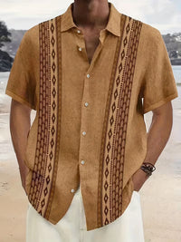 Zandro | Vintage Geometric Pattern Button Shirts