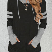 Marlene | Two-Tone Drawstring Hoodie