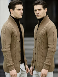 Trevor | Cable-Knit Button Cardigan