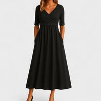 Maddison | Graceful Pleated Midi Dress