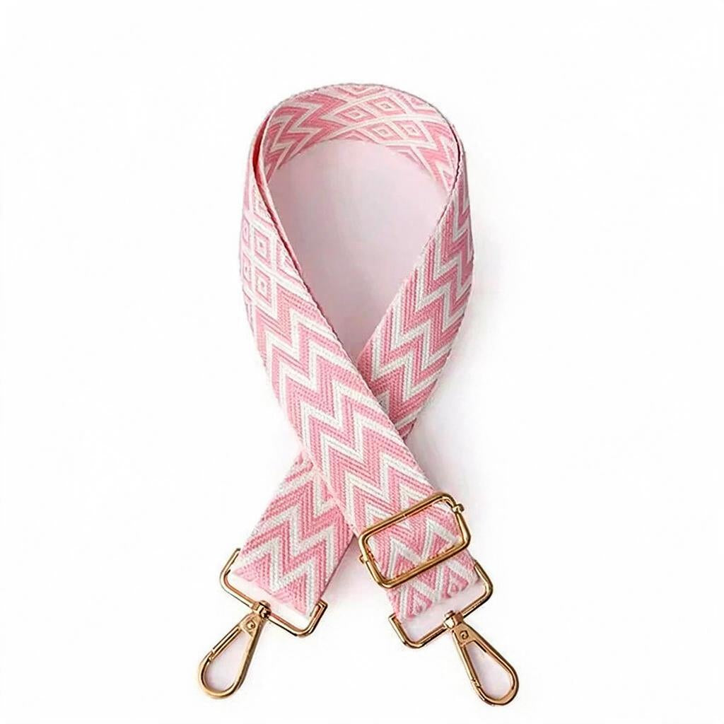 Adjustable Bag Strap with Geometric Patterns