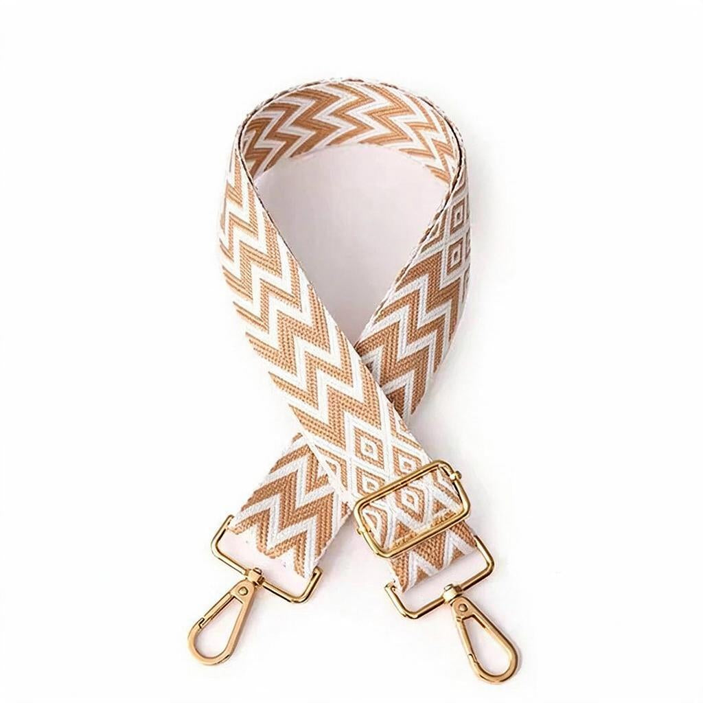 Adjustable Bag Strap with Geometric Patterns