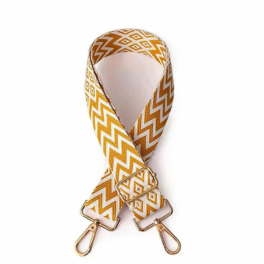 Adjustable Bag Strap with Geometric Patterns