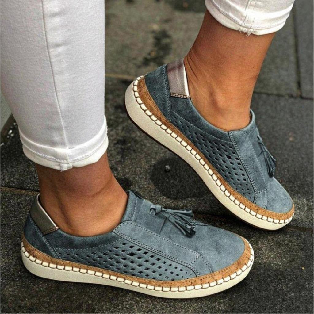 Slip-On Orthopedic Shoes with Perforated Design and Arch Support