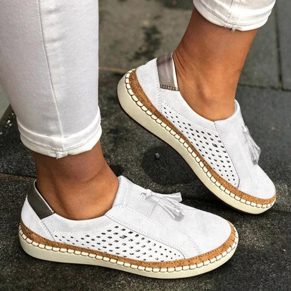 Slip-On Orthopedic Shoes with Perforated Design and Arch Support