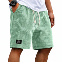 Men's Waffle Shorts with Drawstring and Cargo Pocket