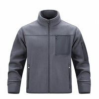 Fleece Jacket Men Full-Zip with Multiple Pockets