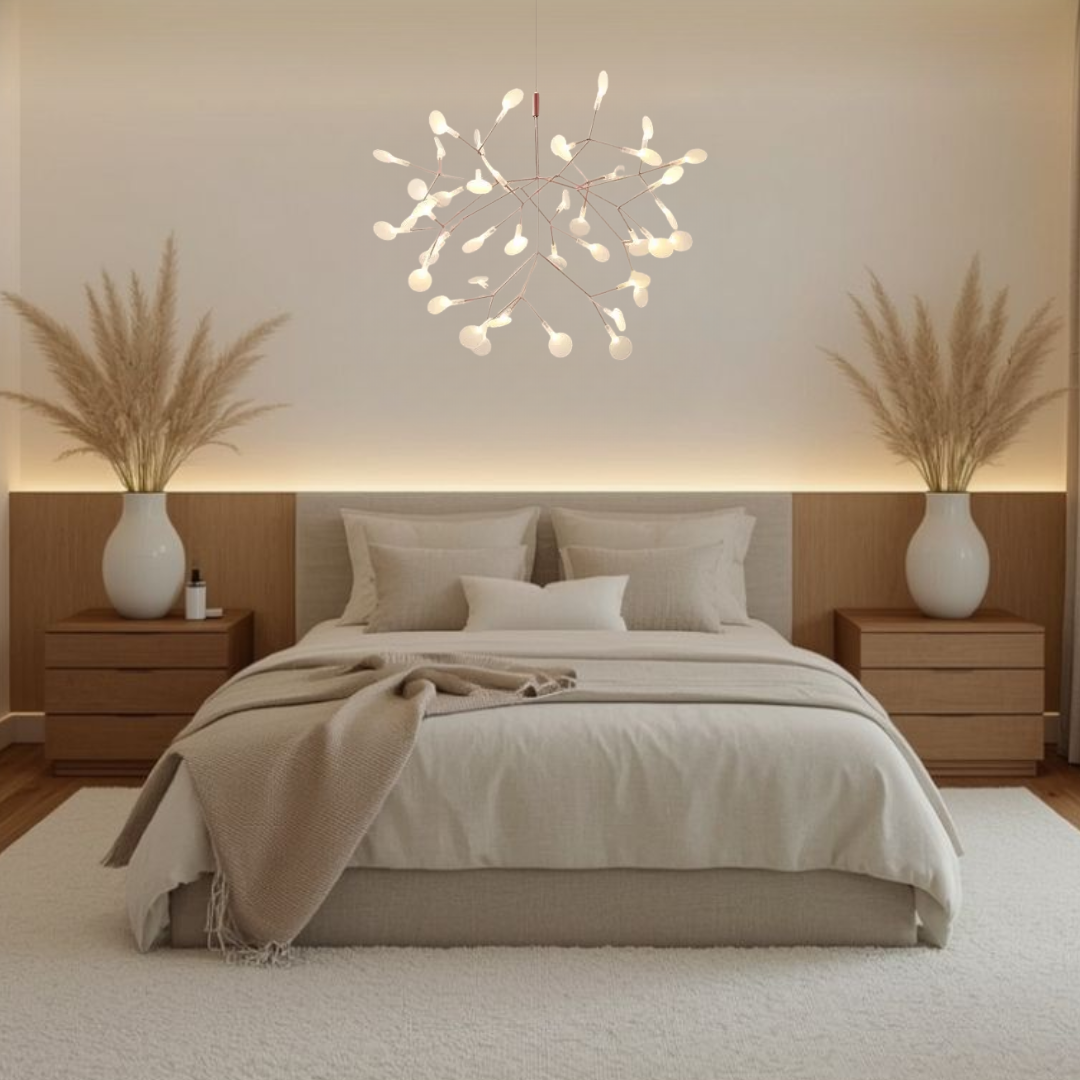 Lustre suspension moderne à LED original en forme d'arbre