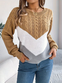 Blythe | Color-Block Round Neck Sweater