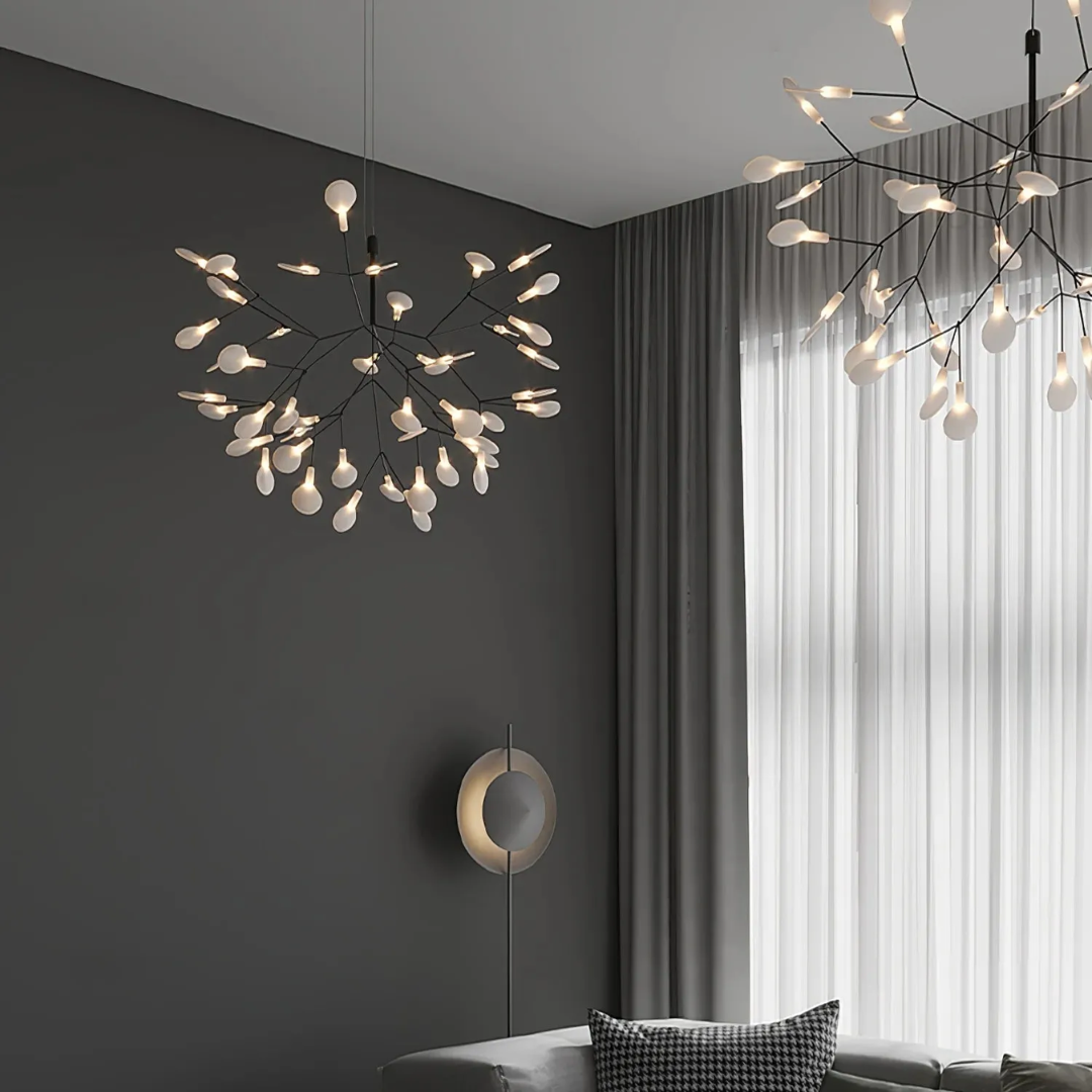 Lustre suspension moderne à LED original en forme d'arbre