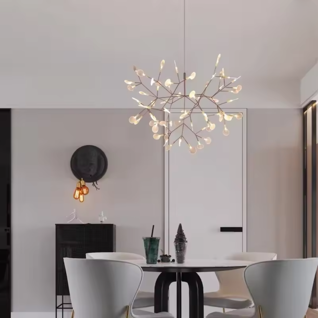Lustre suspension moderne à LED original en forme d'arbre