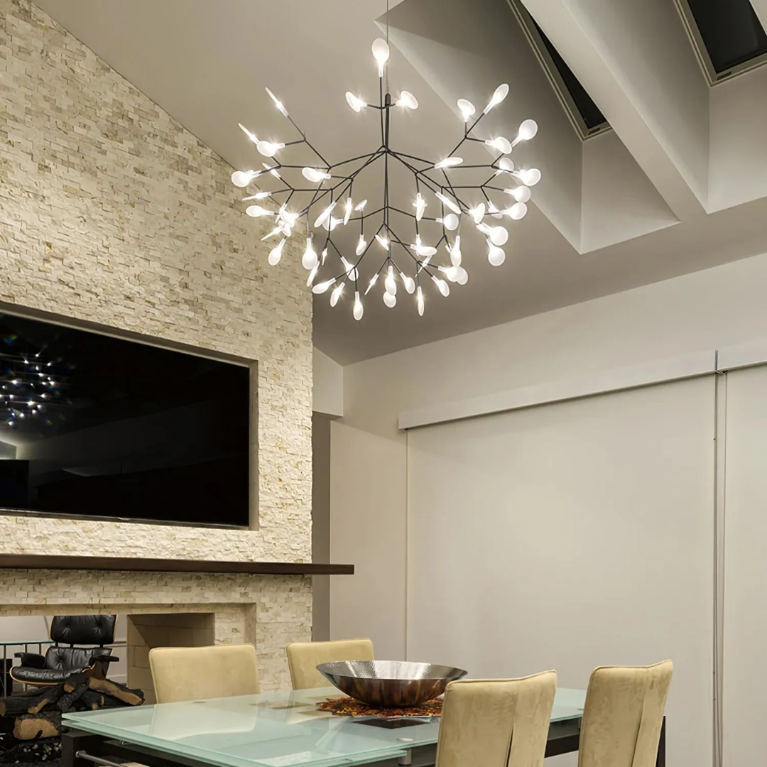Lustre suspension moderne à LED original en forme d'arbre