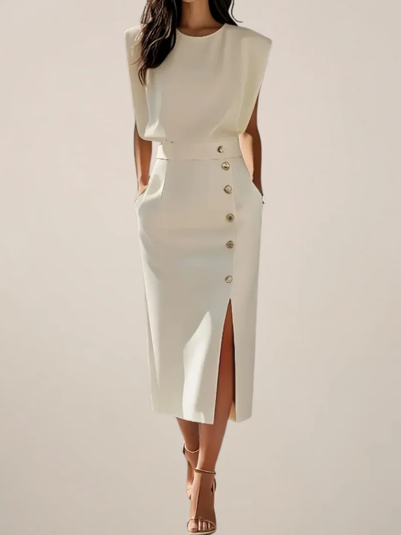Dalia | Midi Dress with Side Slit