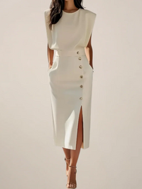 Dalia | Midi Dress with Side Slit