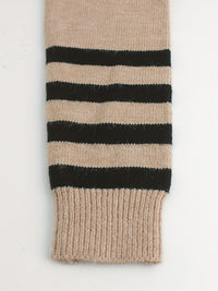 Lydia | Striped-Cuff Ribbed Sweater