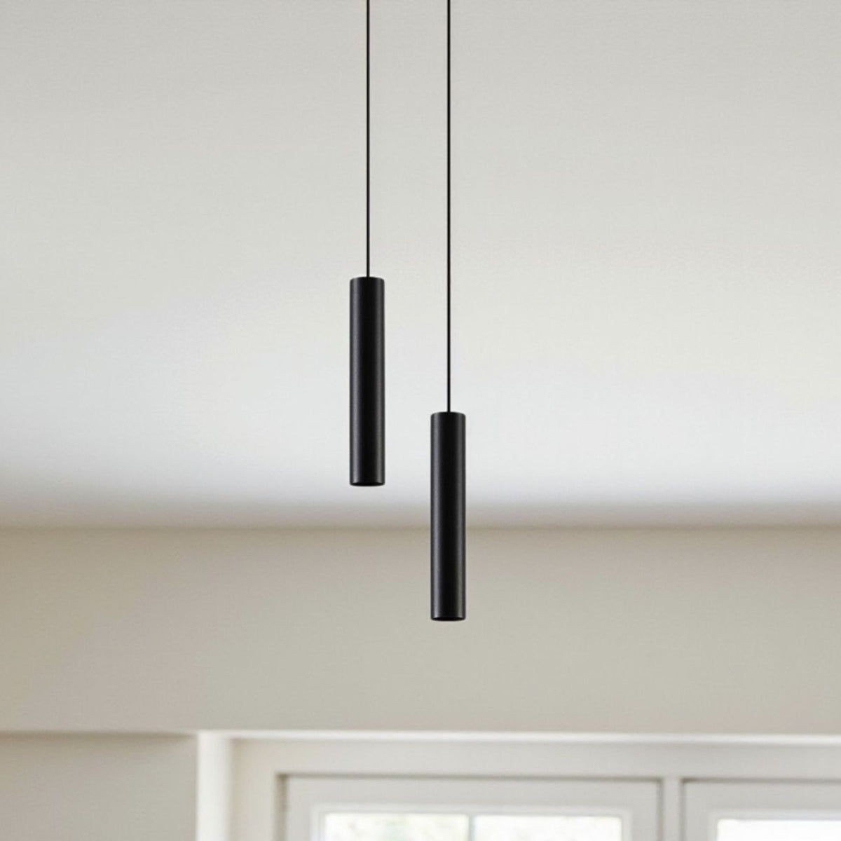 Suspension tube noire longue