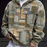 Malcolm | Patterned Quarter-Zip Pullover