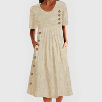 Demi | Striped Midi Dress