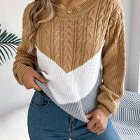 Blythe | Color-Block Round Neck Sweater