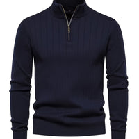 Reid | Quarter-Zip Stand Collar Sweater