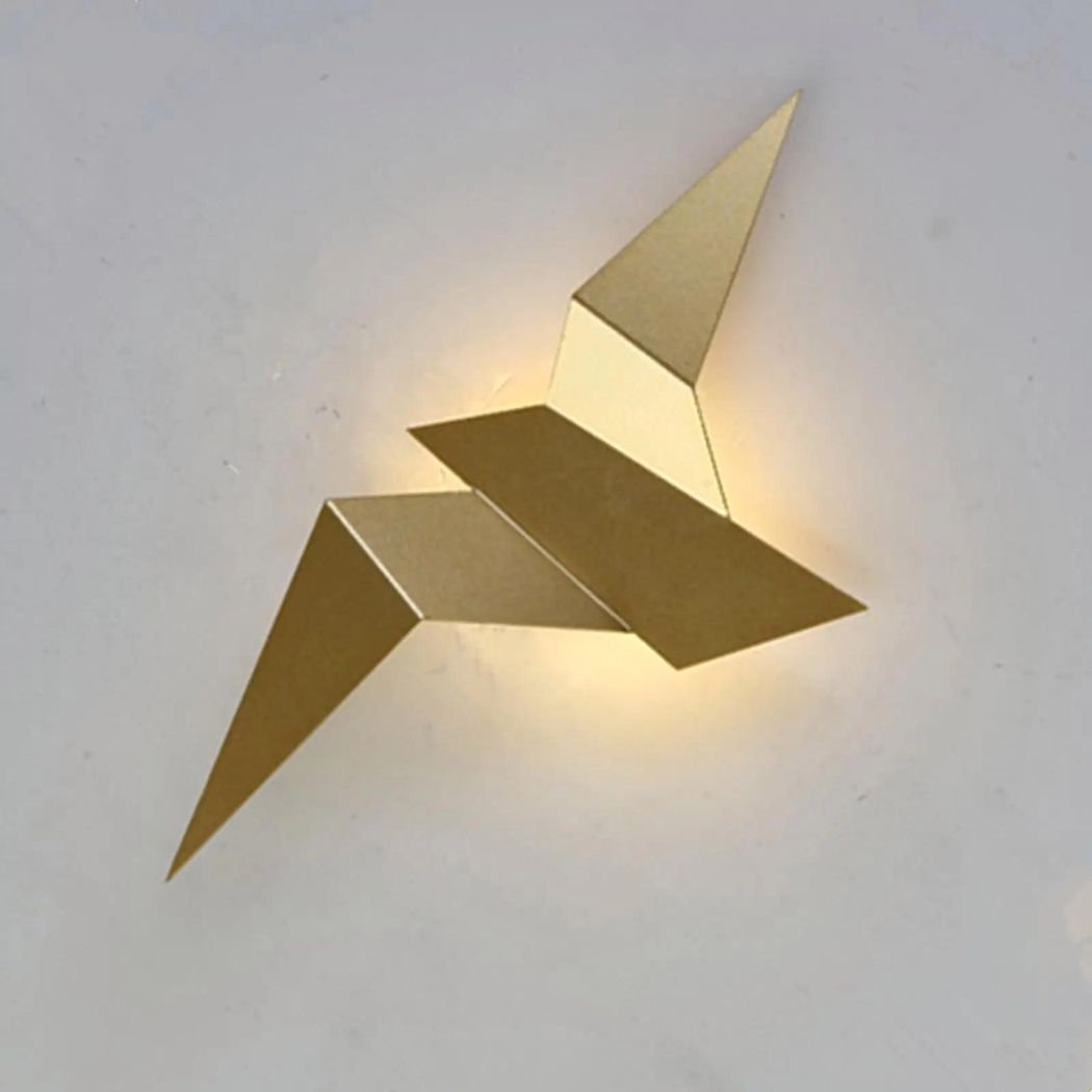 Applique murale LED en forme d'oiseau volant effet origami