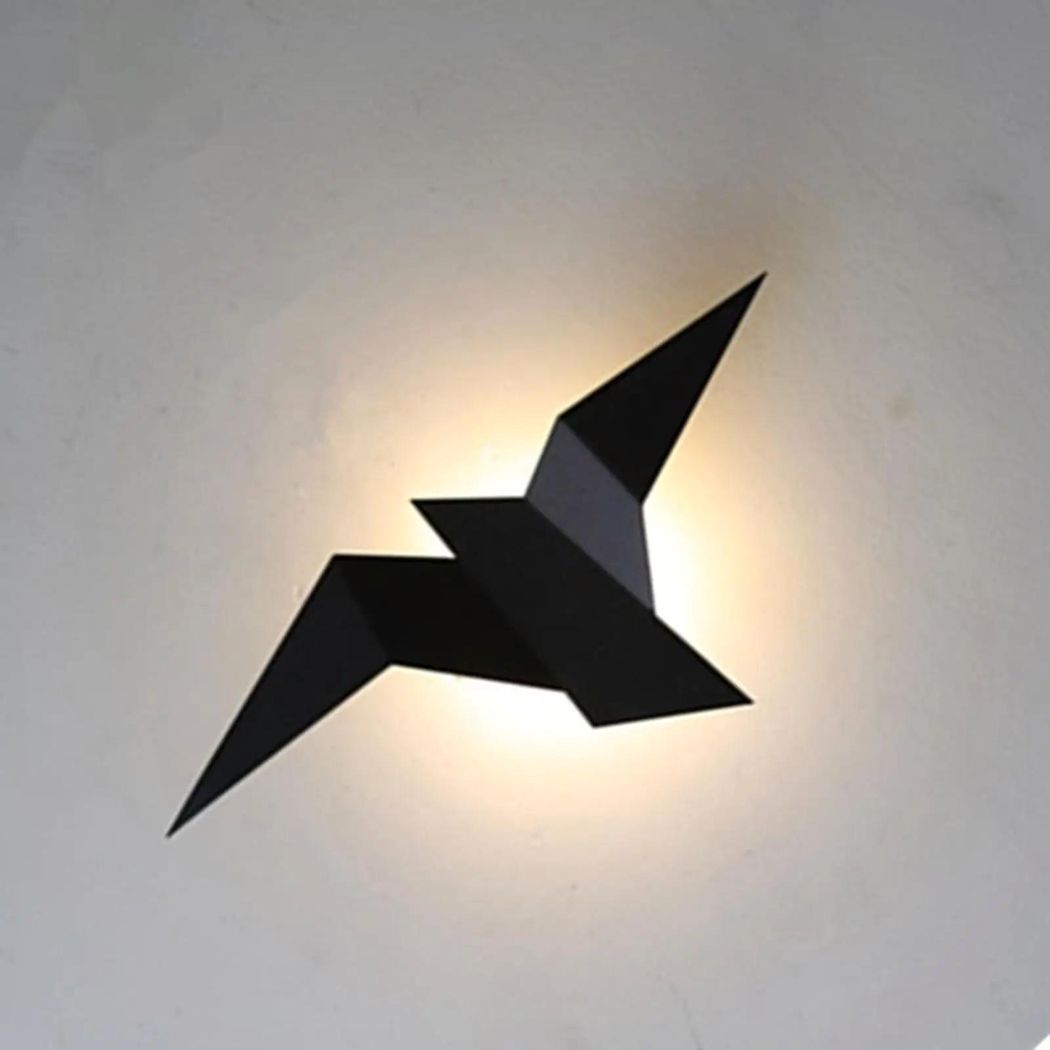 Applique murale LED en forme d'oiseau volant effet origami