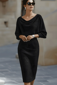 Ramona | Draped Batwing Midi Dress