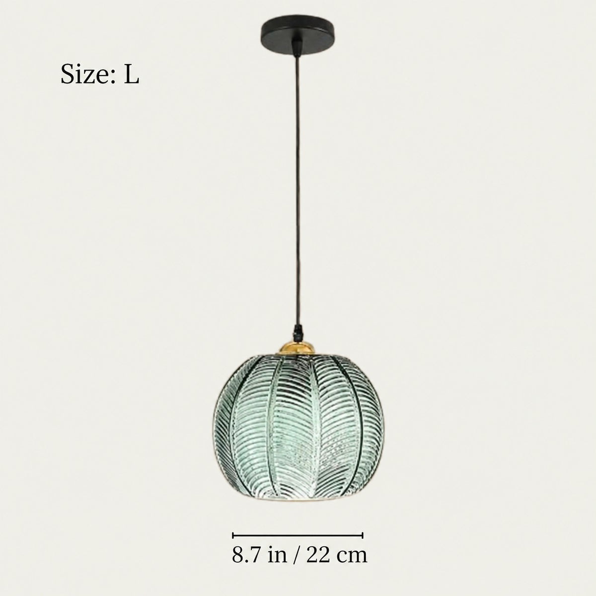 Suspension jungle en verre vert : boule nordique