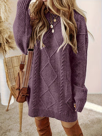 Helene | Cable-Textured Sweater Dress