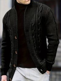 Trevor | Cable-Knit Button Cardigan
