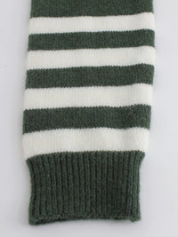 Lydia | Striped-Cuff Ribbed Sweater