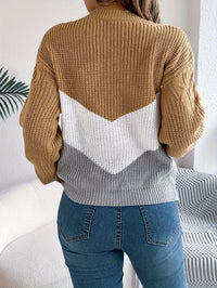 Blythe | Color-Block Round Neck Sweater