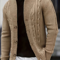Trevor | Cable-Knit Button Cardigan