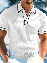 Logan | Color-Blocked Short Sleeve Polo Shirt