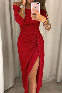Riley | Sophisticated Flattering Neckline Drape Dress