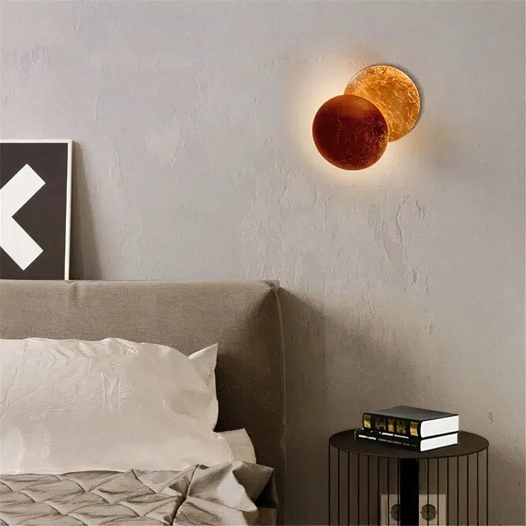Applique murale créative en forme d'éclipse de lune