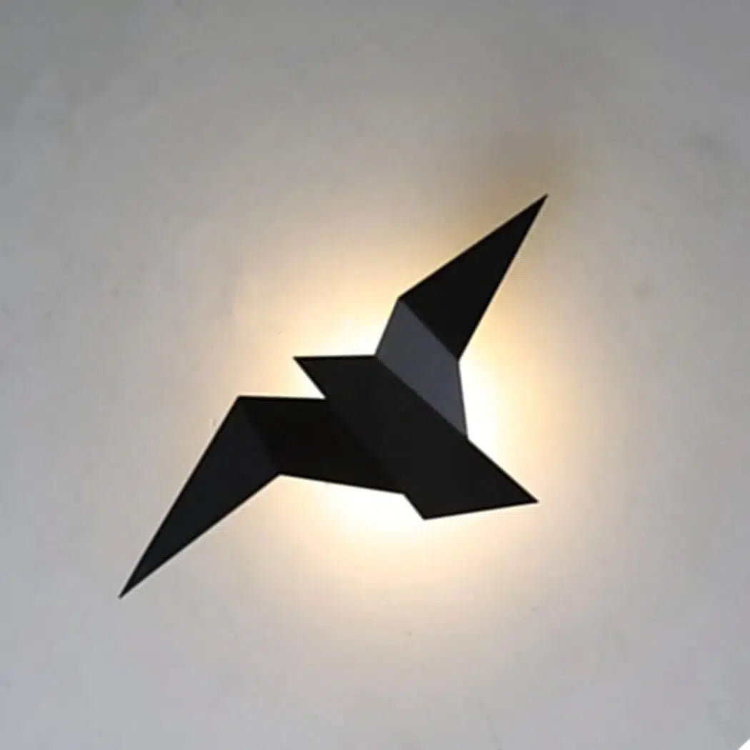 Applique murale LED en forme d'oiseau volant effet origami