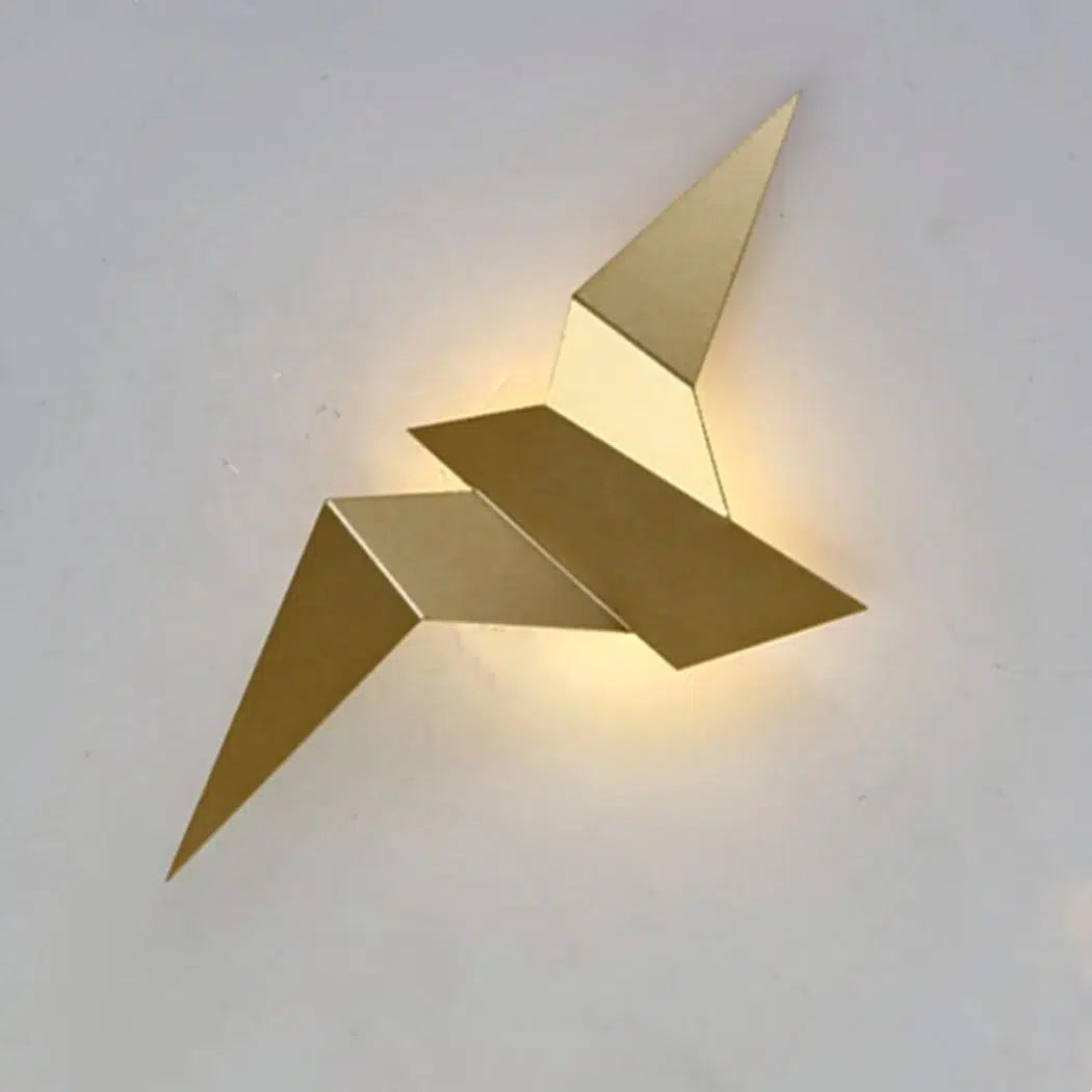 Applique murale LED en forme d'oiseau volant effet origami