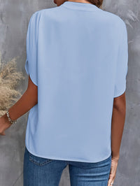 Nicole | Elegant Draped V-Neck Blouse