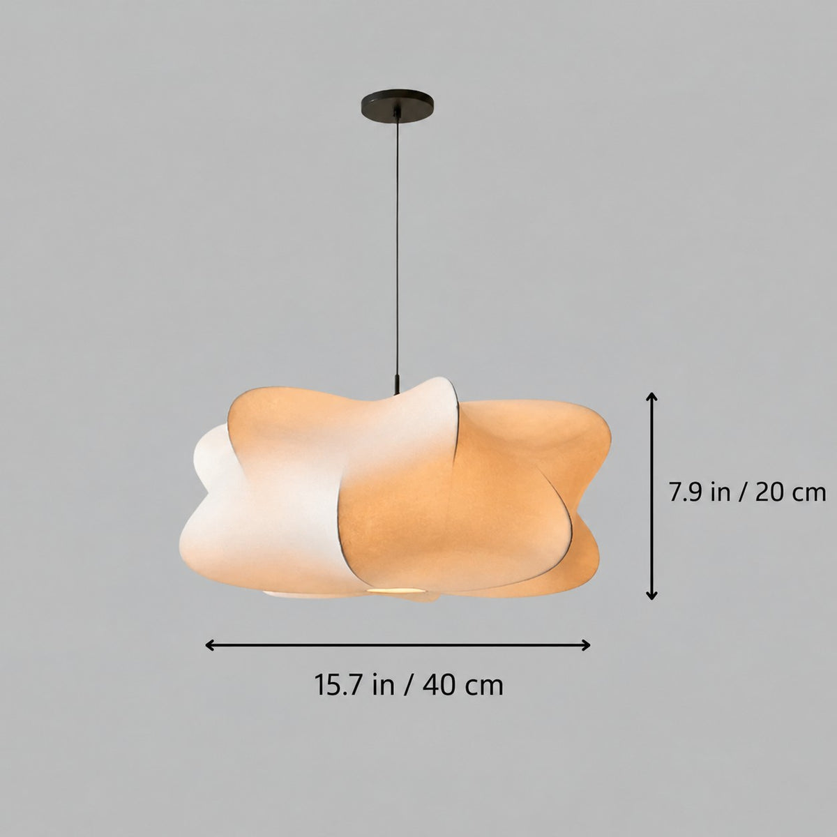 Suspension style japandi en fibre naturelle