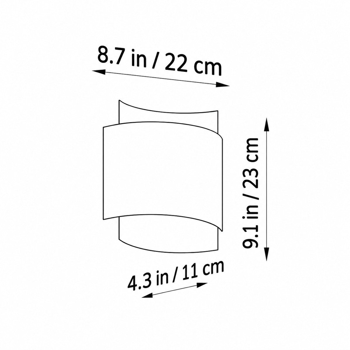 Applique murale acier blanc ou noir double éclairage