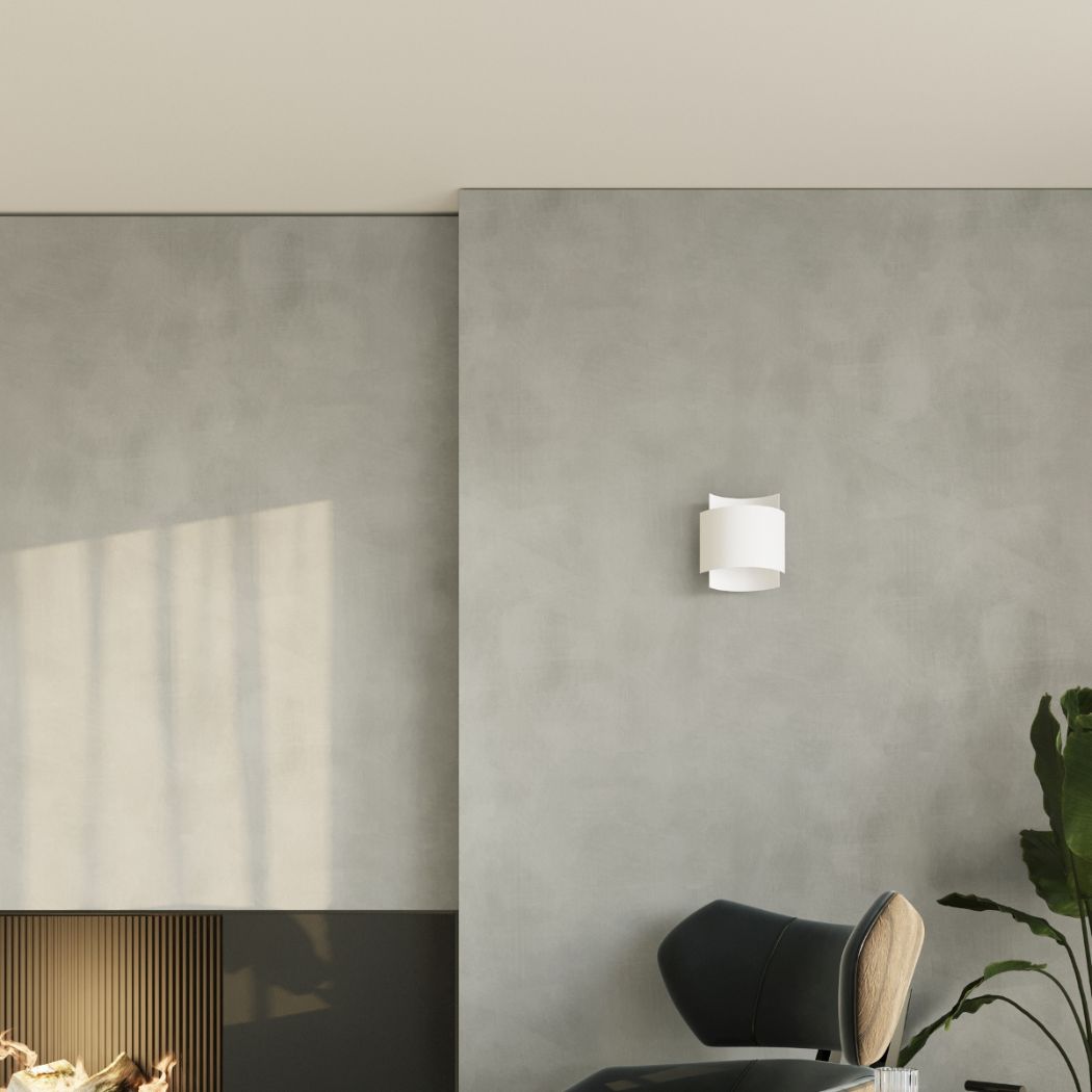 Applique murale acier blanc ou noir double éclairage