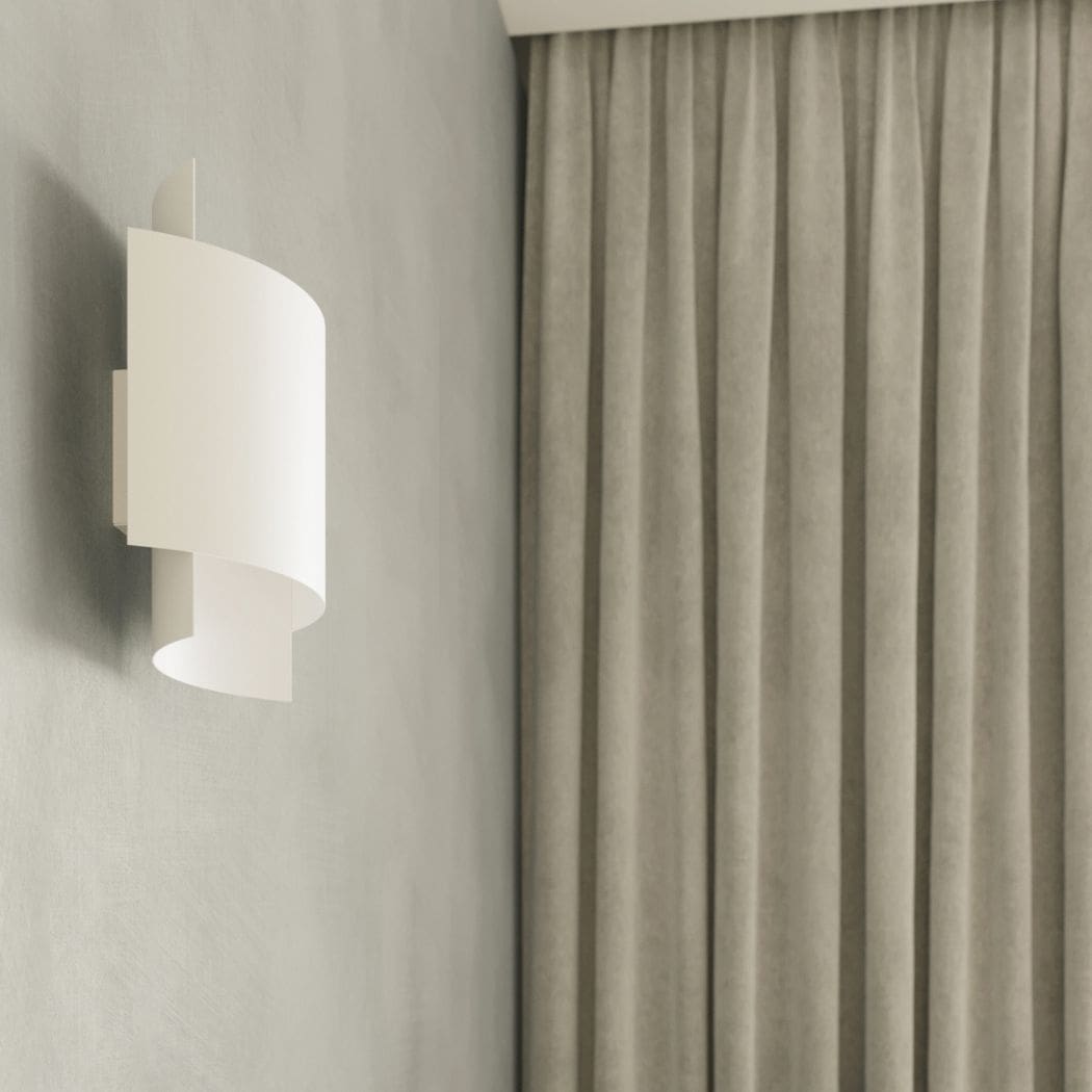 Applique murale acier blanc ou noir double éclairage