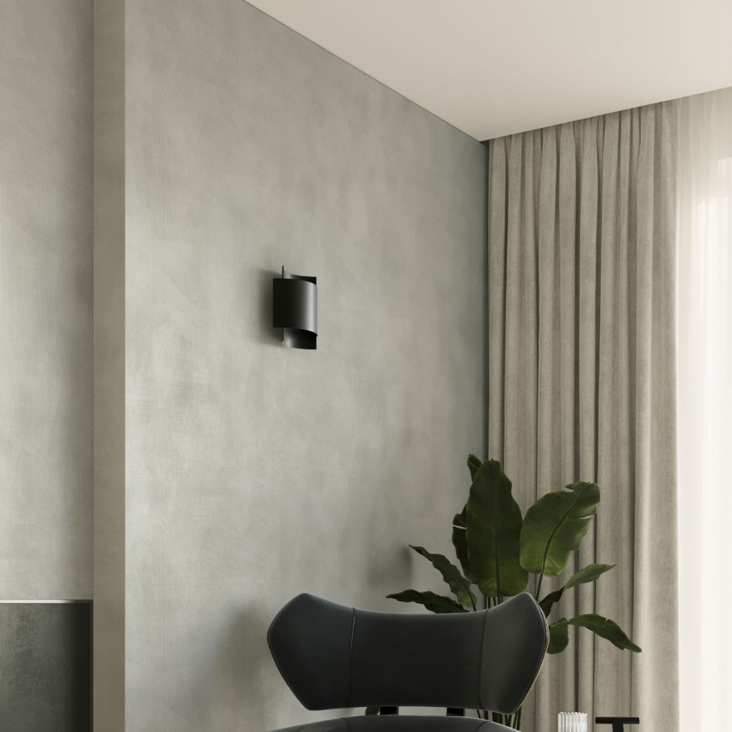 Applique murale acier blanc ou noir double éclairage