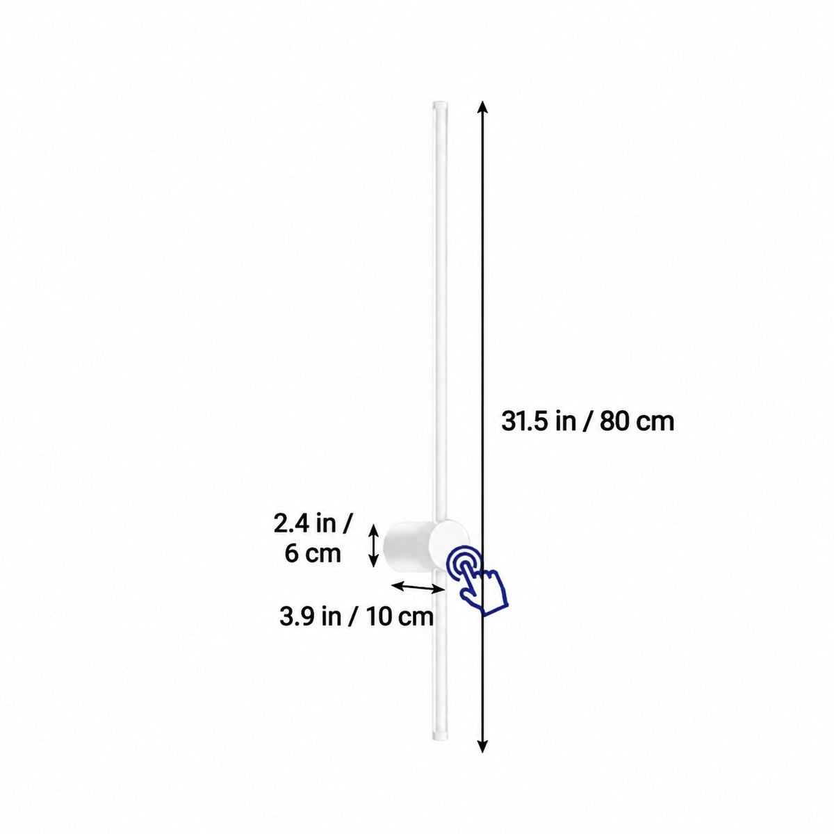 Applique murale LED tube lumineux