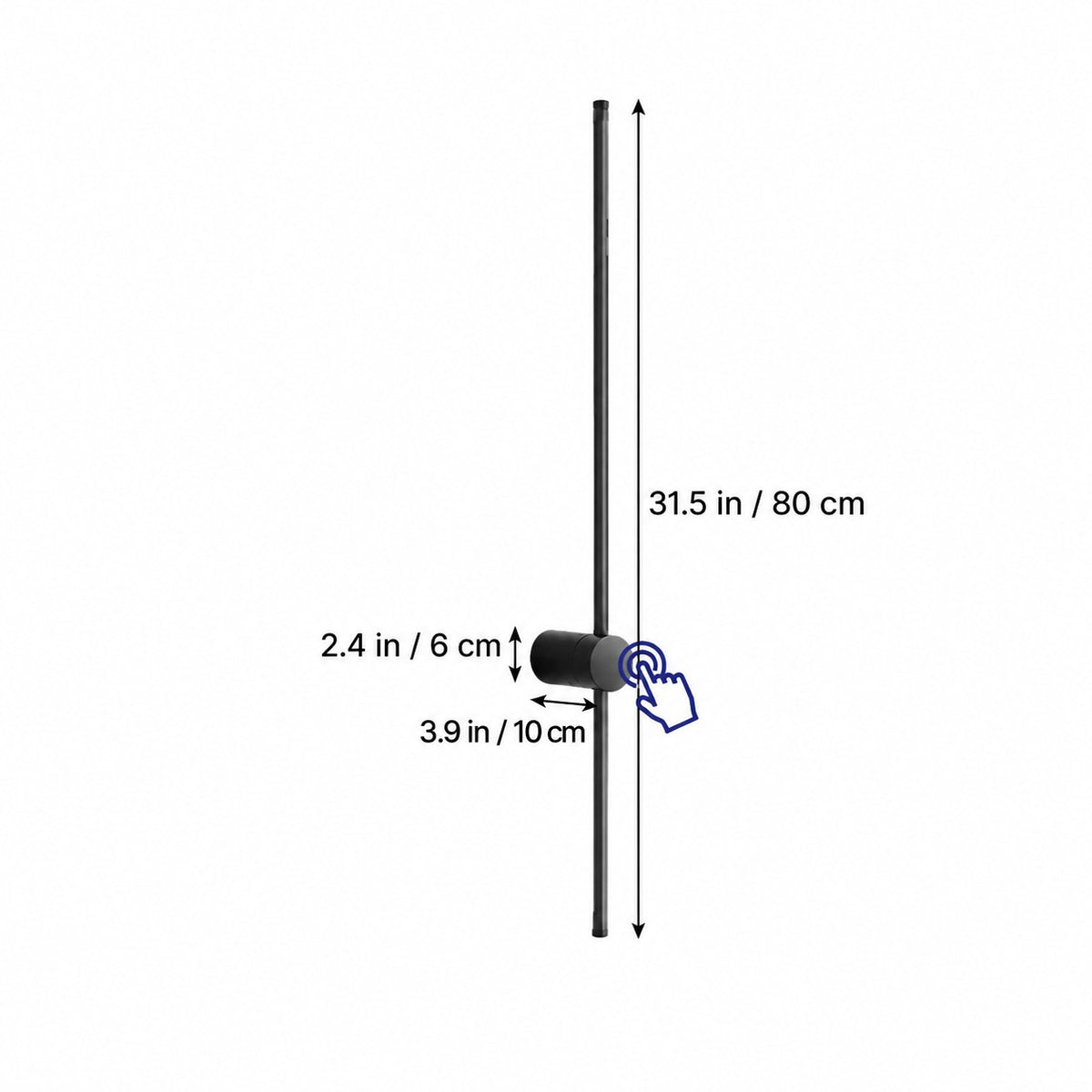 Applique murale LED tube lumineux