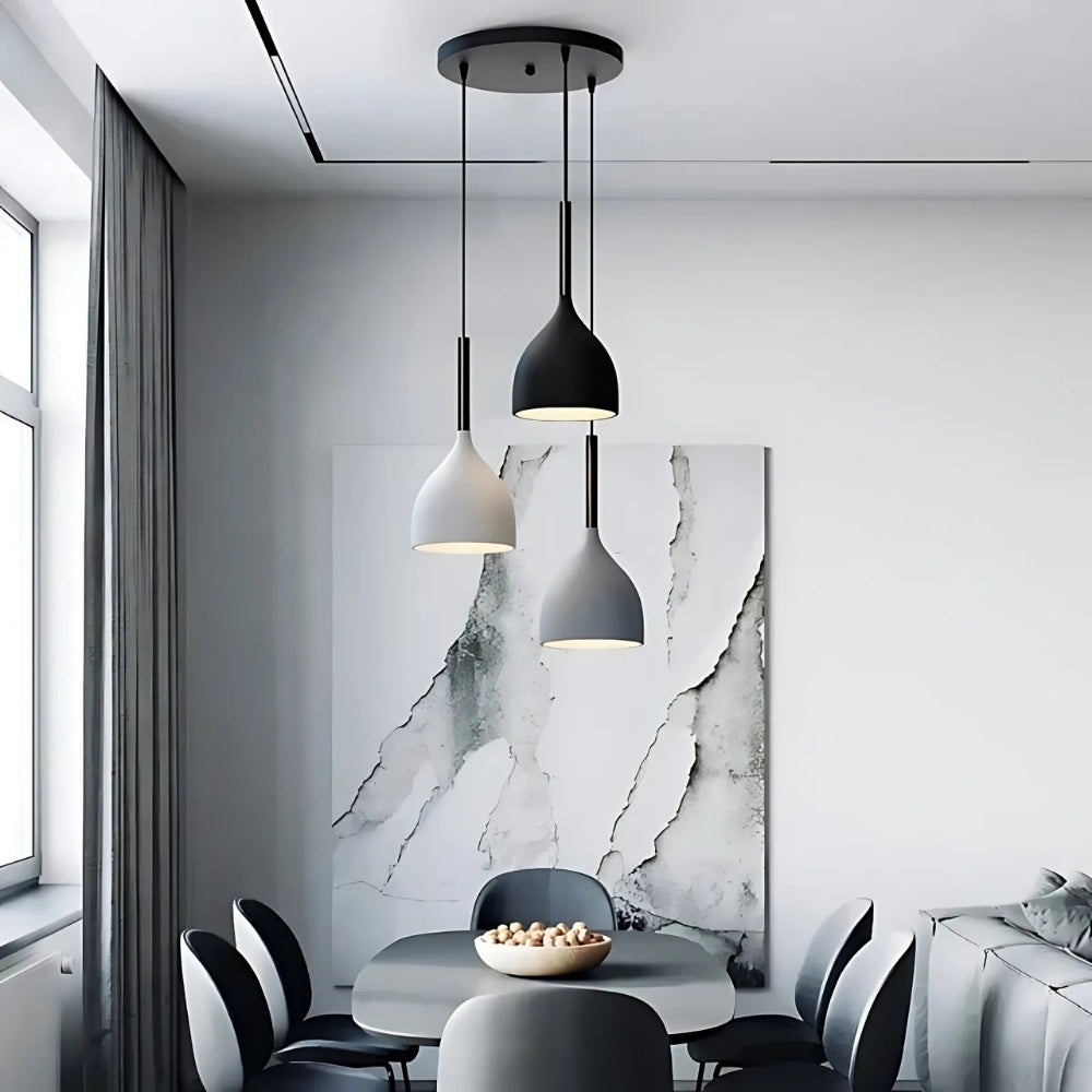 Lustre 3 suspensions colorées