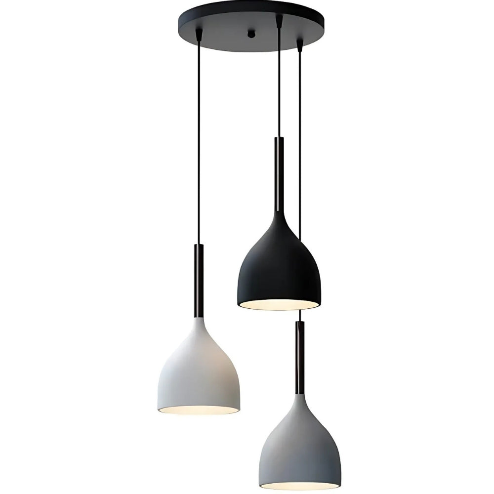 Lustre 3 suspensions colorées