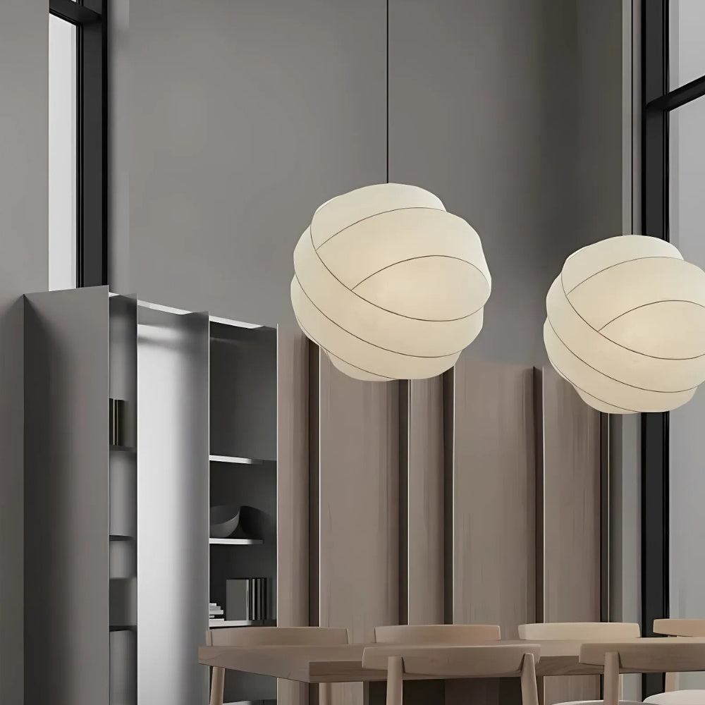 Suspension boule en papier japonais