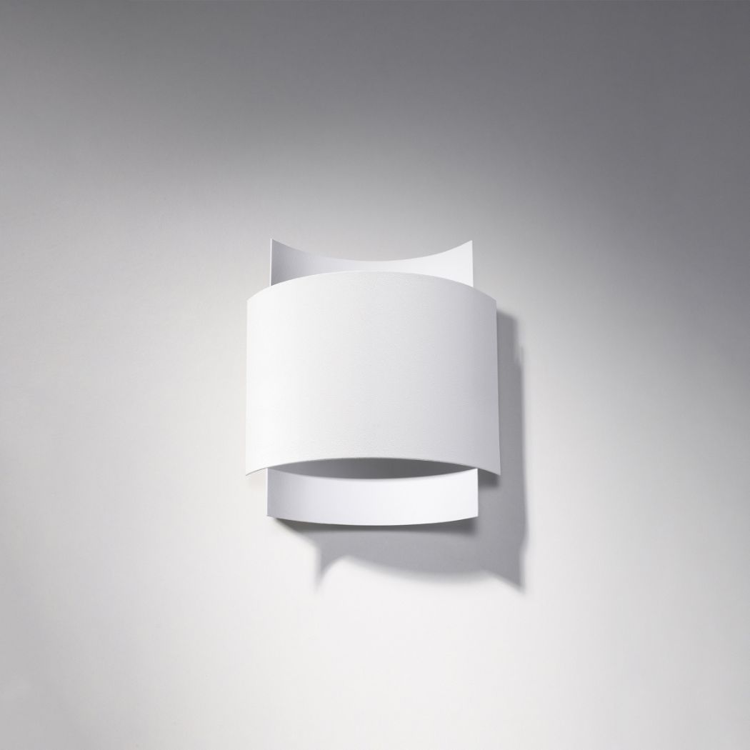 Applique murale acier blanc ou noir double éclairage